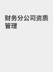 财务分公司资质管理-wangxuqian